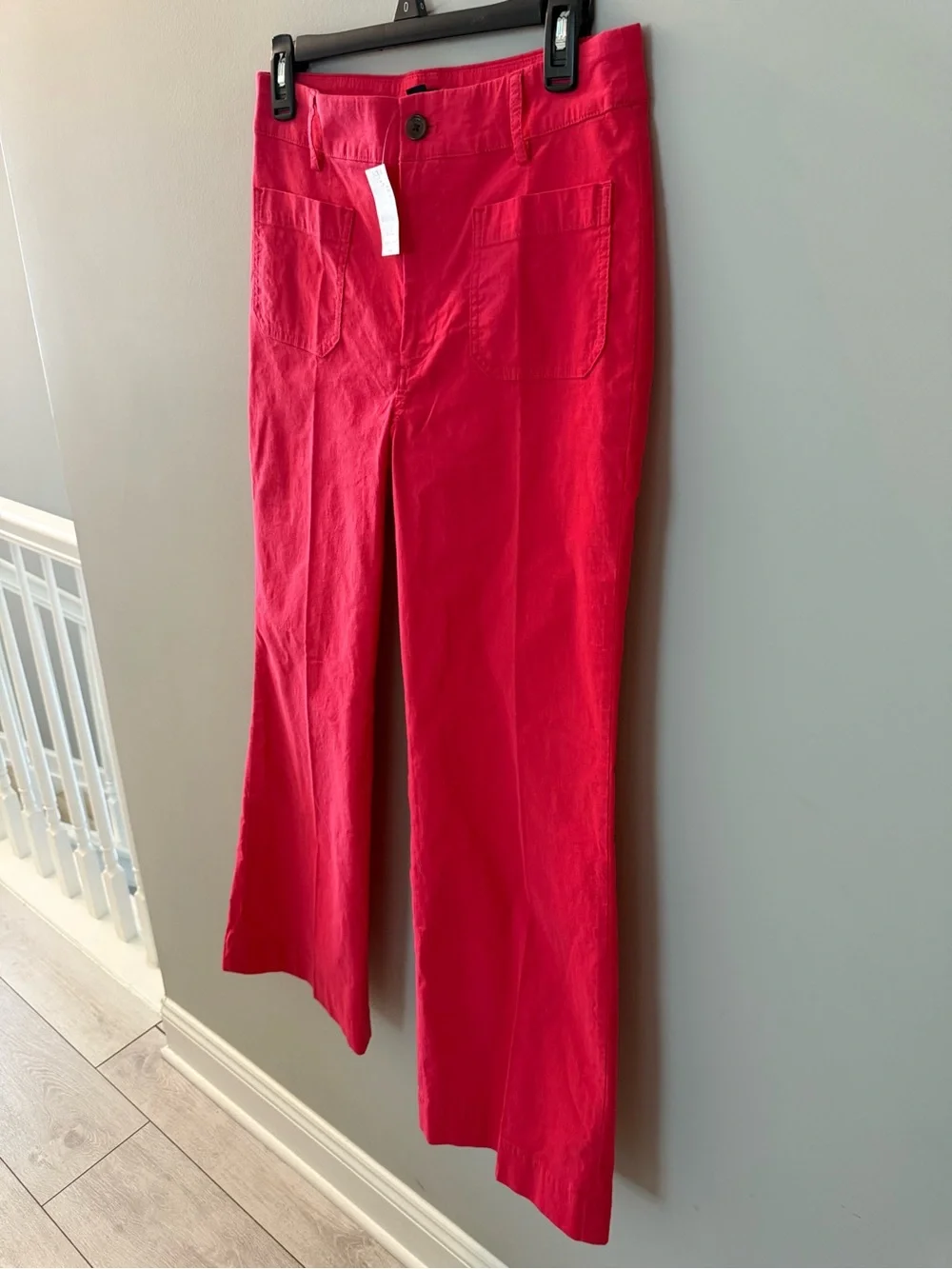 J. Crew Pink High-Rise Wide-Leg Pants, 28” w, 29”inseam